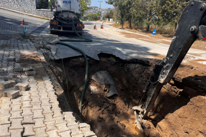 BODRUM'da bir gün arayla ana su isale hattında 2’nci patlama