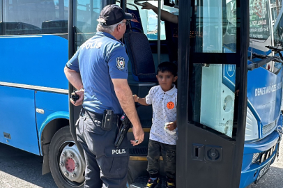 Pazarda kaybolan 6 yaşındaki Poyraz, tek başına bindiği halk otobüsünde bulundu