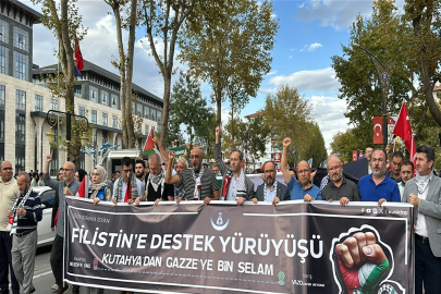 Kütahya’da, Filistin'e destek yürüyüşü