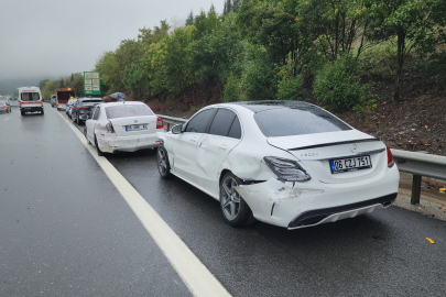 Otoyolda zincirleme kaza: 1 ölü, 2 yaralı