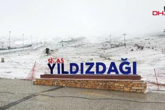 Yıldız Dağı'na kar yağdı