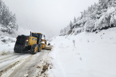 Rize'de 21 köy yolu kardan kapandı