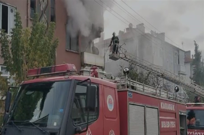 Evde elektrikli battaniyeden çıkan yangında yaralandı