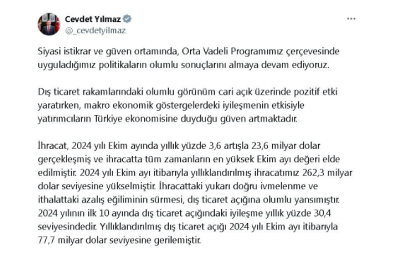 Cevdet Yılmaz: Yatırımcıların Türkiye ekonomisine duyduğu güven artmaktadır