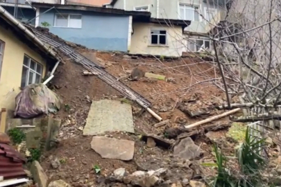 Beykoz'da istinat duvarı çöktü